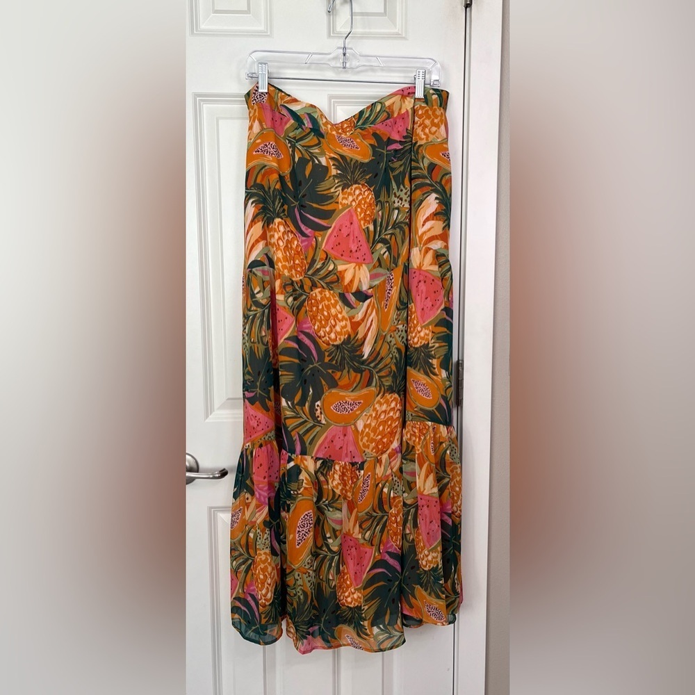 Daniel Rainn Lana Papaya Maxi Skirt NWOT - Picture 2 of 3
